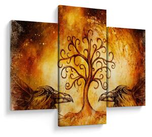 Tablou natural abstract cu copac (90x60 cm)