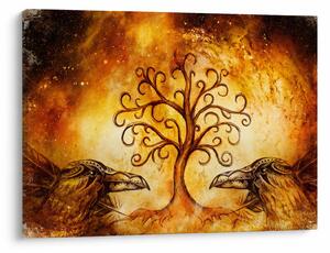 Tablou natural abstract cu copac (70x50 cm)