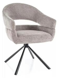 Scaun BORGO, gri deschis - Raven 07, stofa clasica/metal, 58x60x87 cm
