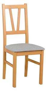 Scaun FILO, stejar auriu/gri, stofa clasica/lemn, 43x50x94 cm