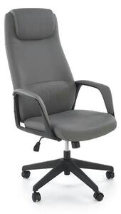 Scaun birou RAZOR, gri/negru, piele ecologica, 66x73x116-124 cm