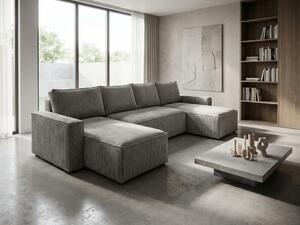 Coltar in forma de U SMART COSARO 295x140 cm, gri deschis