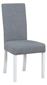 Scaun CAMPEL, gri deschis/alb, stofa clasica/lemn, 46x55x96 cm