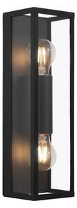Eglo 33856 - Aplică de perete pentru exterior ALAMONTE 2xE27/60W/230V IP44 negru
