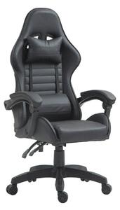 Scaun gaming X-PLAY, negru, piele ecologica, 64x65x123/132 cm