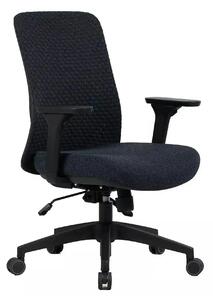 Scaun de birou Q-744, negru, stofa clasica/plasa, 62x50x91/101 cm