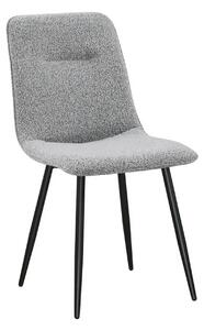 Scaun DOT, gri/negru, stofa buclata/metal, 45x57x89 cm