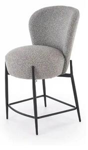 Scaun bar H126, gri/negru, stofa/metal, 57x61x95 cm