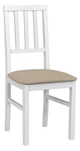 Scaun AREN, bej/alb, stofa clasica/lemn, 43x50x92 cm