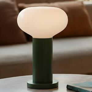 ALDEX Lampa de masă Flo, verde, Ø 19 cm, sticlă, Verde, Camera de zi / sufragerie, Metal, Design