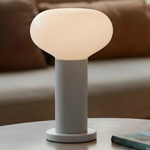 ALDEX Lampa de masă Flo, gri, Ø 19 cm, sticlă, Gri, Camera de zi / sufragerie, Metal, Design