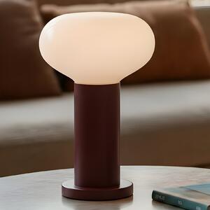 ALDEX Lampa de masă Flo, roșie, Ø 19 cm, sticlă, Roșu, Camera de zi / sufragerie, Metal, Scandinavă