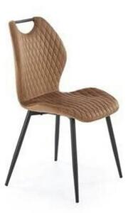 Scaun K569, bej - HLR 11, stofa catifelata/otel, 47x54x84 cm