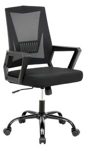 Scaun birou YUKI, negru, stofa/plasa, 56x58x96/102 cm