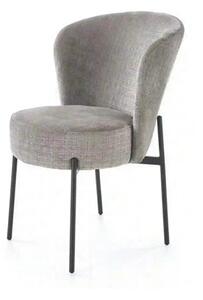 Scaun K590, gri - Cremona 96, stofa catifelata/otel, 55x66x80 cm