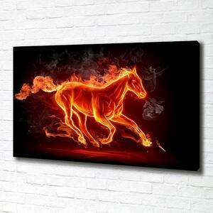Pictură pe pânză Calul în flăcări