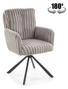 Scaun K572, gri - Vito 07, blana articiala/otel, 62x68x93 cm