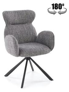 Scaun K571, gri/negru, stofa clasica/otel, 63x64x93 cm