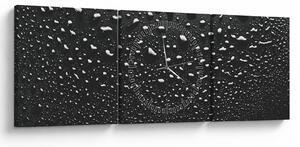 Tabloul cu picături de apă (cu ceas) (90x30 cm)