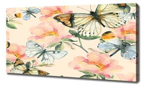 Print pe canvas Fluturi și flori