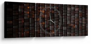 Tabloul abstract modern (cu ceas) (90x30 cm)