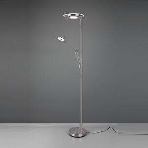 Trio Lighting Lampa LED de tavan Barrie cu lumină citit nichel mat, reglabil, Gri, Camera de zi / sufragerie, Metal, Modern, Lumină de lectură