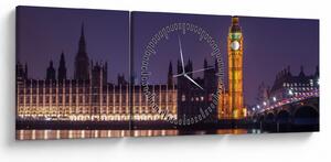 Tablou Londra (cu ceas) (90x30 cm)