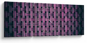 Tabloul textura în mov (cu ceas) (90x30 cm)