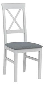 Scaun ALLA 3, gri/alb, stofa clasica/lemn, 43x51x95 cm