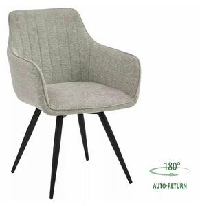 Scaun BALLO, bej deschis/negru, stofa clasica/metal, 56x58x84 cm
