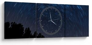 Tabloul cu cerul nocturn (cu ceas) (90x30 cm)