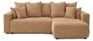 Colțar Extensibil LIVIGNO, cu ladă de depozitare, șezlong interschimbabil, 271x153x95 cm, Caramel - Outlet