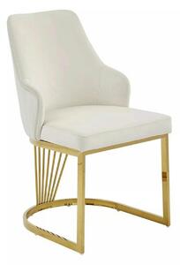 Scaun ALURE, bej deschis - Bluvel 22, stofa catifelata/metal, 52x64x89