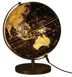 Glob decorativ luminos Koopman, cu lumină albă caldă, 31 cm – design elegant cu bază neagră metalică