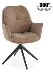 Scaun K591, maro/negru, stofa clasica/otel, 65x73x94 cm