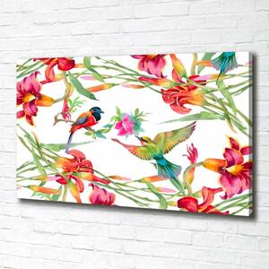 Tablou canvas păsări exotice