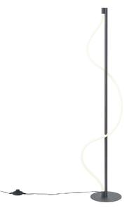 Lampă de podea modernă neagră, incl. LED, cu dimmer în 3 trepte - Twirl