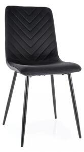 Scaun DAREN, negru - Bluvel 19, stofa catifelata/metal, 45x39x91 cm