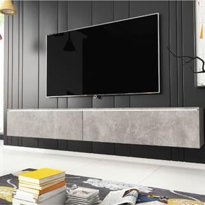 Comodă TV suspendată/independentă Lowboard, beton (180 cm)
