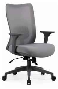 Scaun de birou Q-724, gri, stofa clasica/plasa, 62x49x95/105 cm