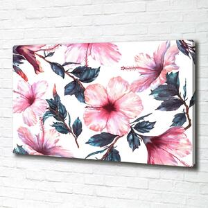 Pictură pe pânză flori de hibiscus