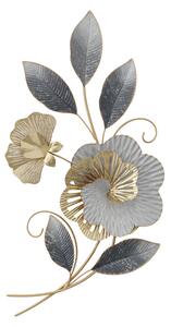 Decoratiune de perete din metal Lux metal, Auriu, 49x92x7 cm