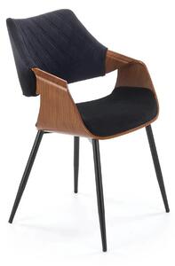 Scaun K586, negru - Bluvel 19, stofa catifelata/placaj indoit, 56x55x7