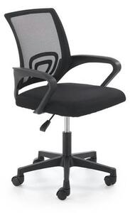 Scaun birou GIMLI, negru, stofa clasica/plastic, 60x53x84/94 cm