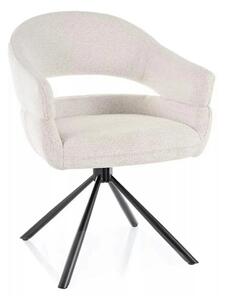 Scaun BORGO, bej - Raven 22, stofa clasica/metal, 58x60x87 cm