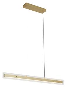 Lampă suspendată modernă din alamă cu sticlă transparentă, inclusiv LED Easylift - Catch