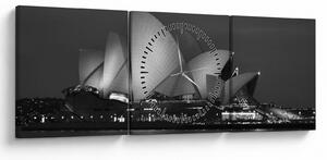 Tablou cu Opera din Sydney (cu ceas) (90x30 cm)