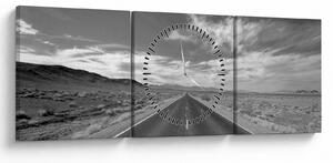 Tabloul cu autostrada (cu ceas) (90x30 cm)