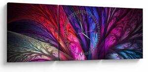 Tabloul abstract cu copacul (cu ceas) (90x30 cm)
