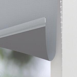 Rulou opac Soluna D8 aspect texturat gri deschis 100x190 cm, incl. suport cu cleme de prindere